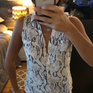 Express snake print portofino blouse